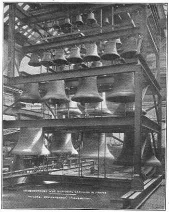Bells assembled in the belfoundry